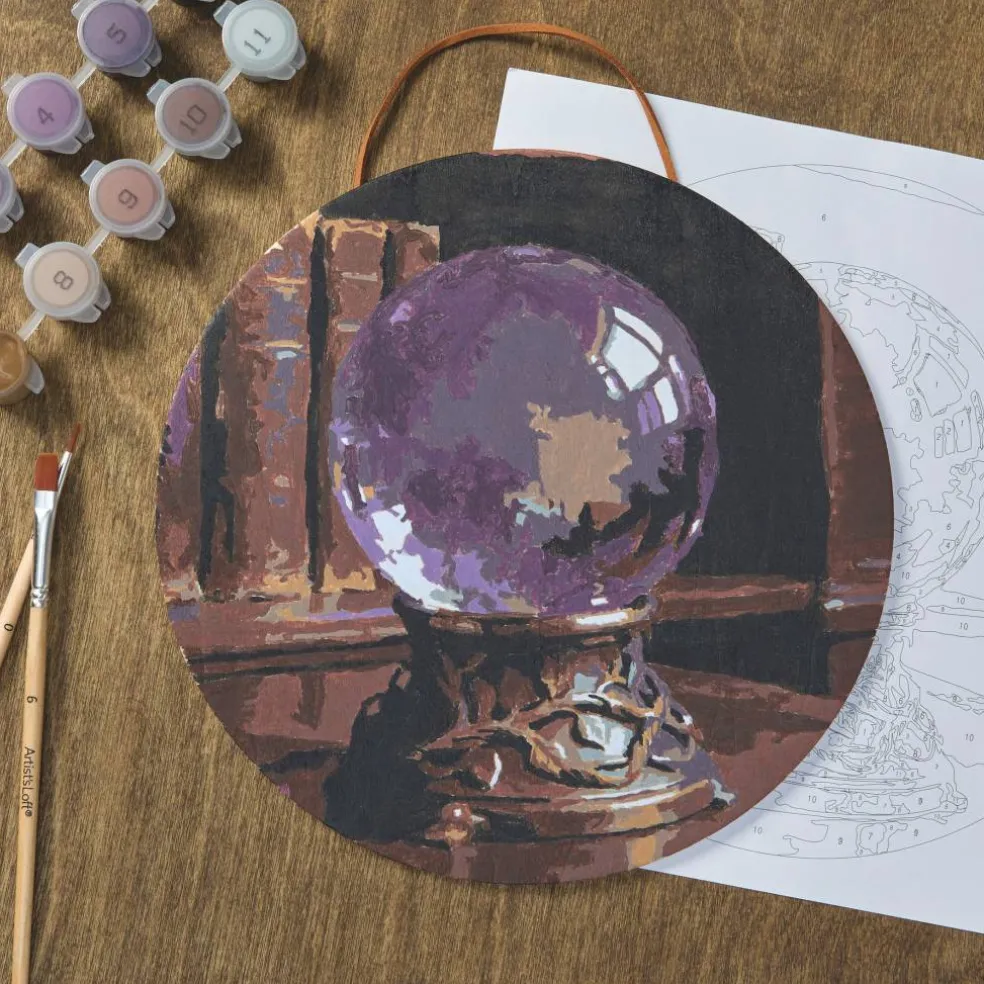 8" Crystal Ball Paint-by-Number Plywood Surface Kit by Artist's Loft®