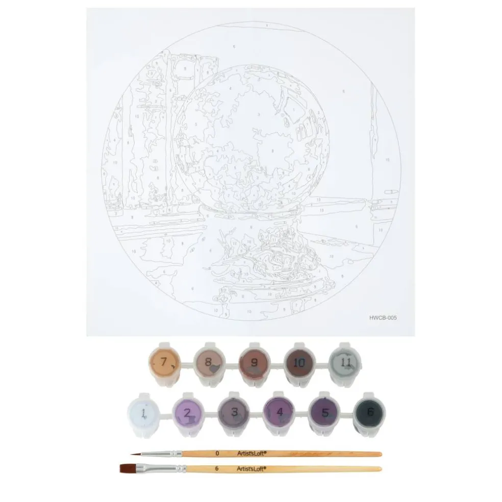 8" Crystal Ball Paint-by-Number Plywood Surface Kit by Artist's Loft®
