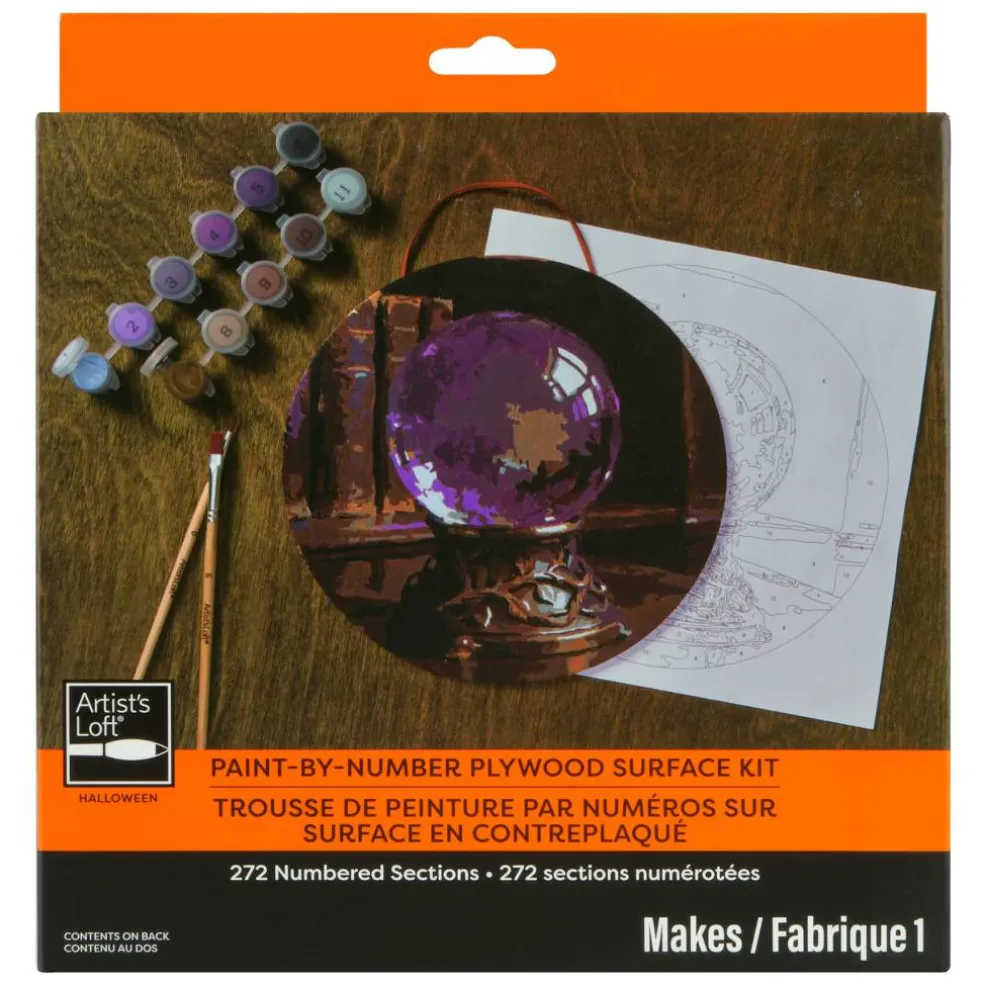 8" Crystal Ball Paint-by-Number Plywood Surface Kit by Artist's Loft®