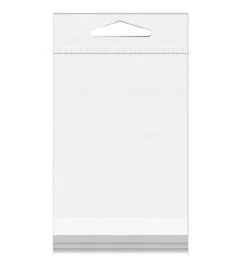 Crystal Clear Hanging Bags 3" x 4" + Flap 500 pack J5