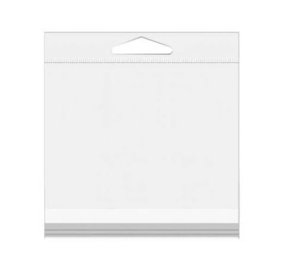 Crystal Clear Hanging Bags 3" x 3"+ Flap 500 pack J3