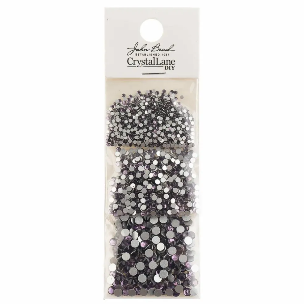 Crystal Lane DIY Assorted Glass Round Flatback Rhinestones Combo