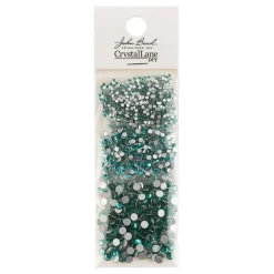 Crystal Lane DIY Assorted Glass Round Flatback Rhinestones Combo