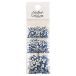 Crystal Lane DIY Assorted Glass Round Flatback Rhinestones Combo