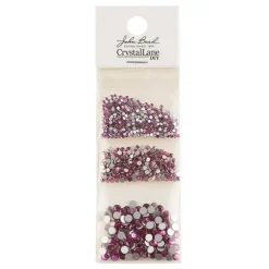 Crystal Lane DIY Assorted Glass Round Flatback Rhinestones Combo
