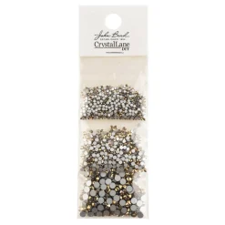 Crystal Lane DIY Assorted Glass Round Flatback Rhinestones Combo