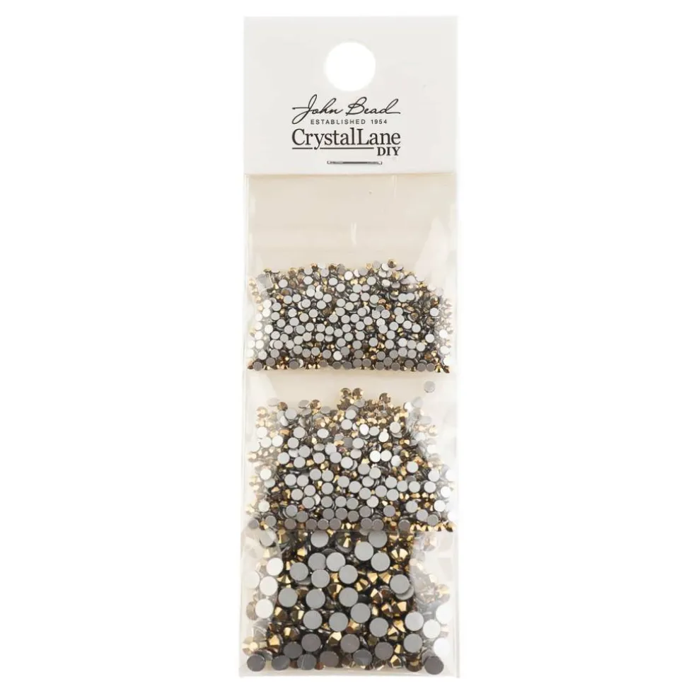Crystal Lane DIY Assorted Glass Round Flatback Rhinestones Combo