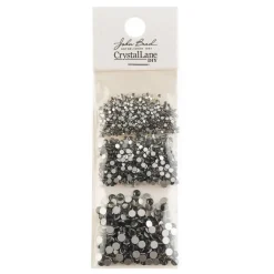 Crystal Lane DIY Assorted Glass Round Flatback Rhinestones Combo
