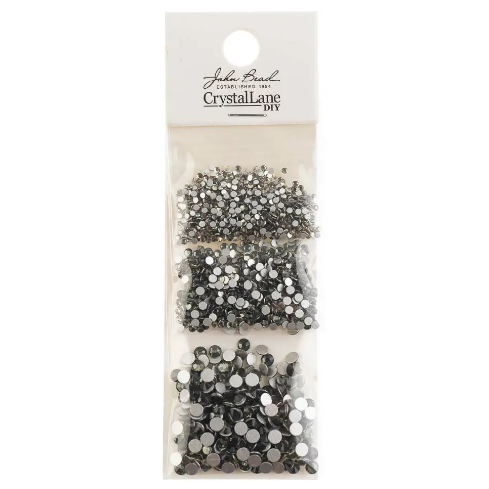 Crystal Lane DIY Assorted Glass Round Flatback Rhinestones Combo