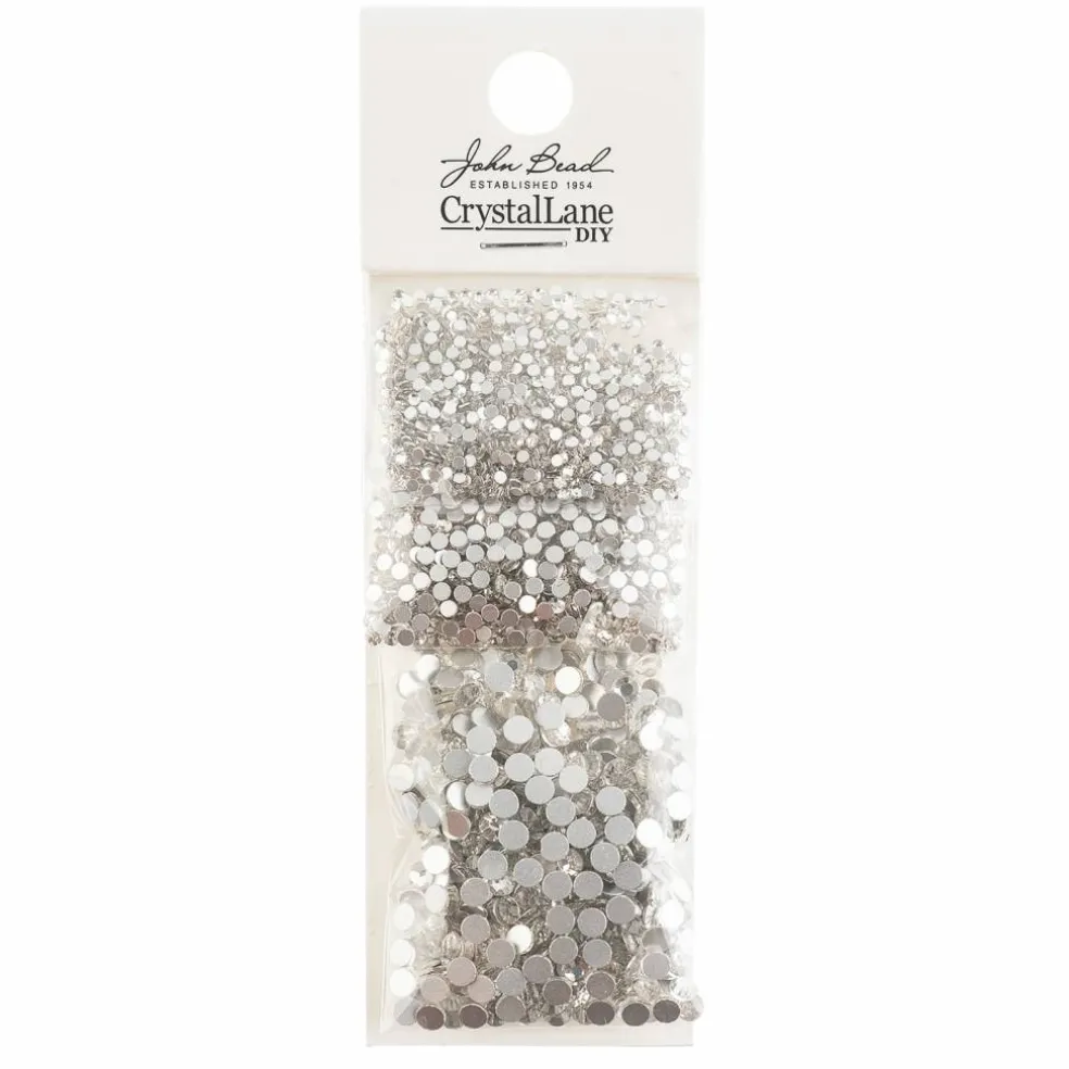 Crystal Lane DIY Assorted Glass Round Flatback Rhinestones Combo