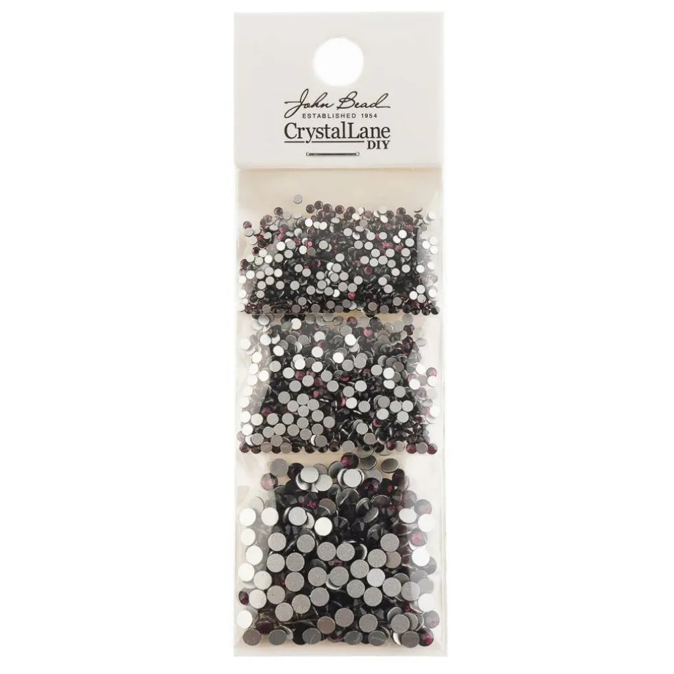 Crystal Lane DIY Assorted Glass Round Flatback Rhinestones Combo