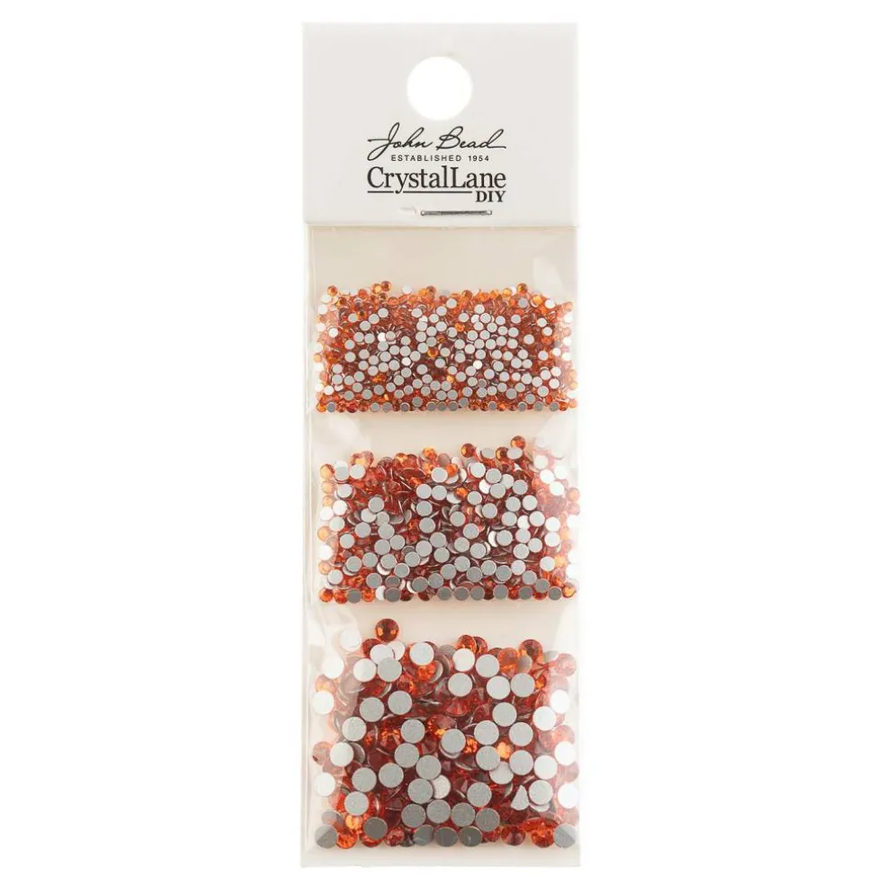 Crystal Lane DIY Assorted Glass Round Flatback Rhinestones Combo