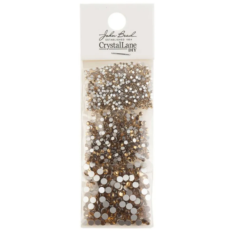 Crystal Lane DIY Assorted Glass Round Flatback Rhinestones Combo