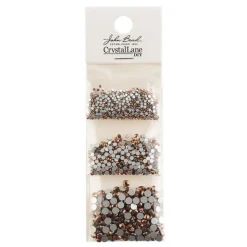 Crystal Lane DIY Assorted Glass Round Flatback Rhinestones Combo