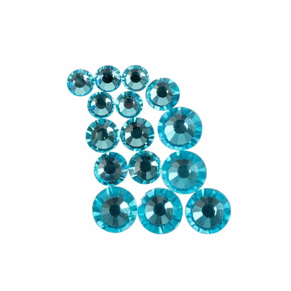 Crystal Lane DIY Assorted Round Glass Flatback Rhinestones Combo