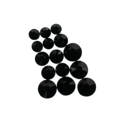 Crystal Lane DIY Assorted Round Glass Flatback Rhinestones Combo