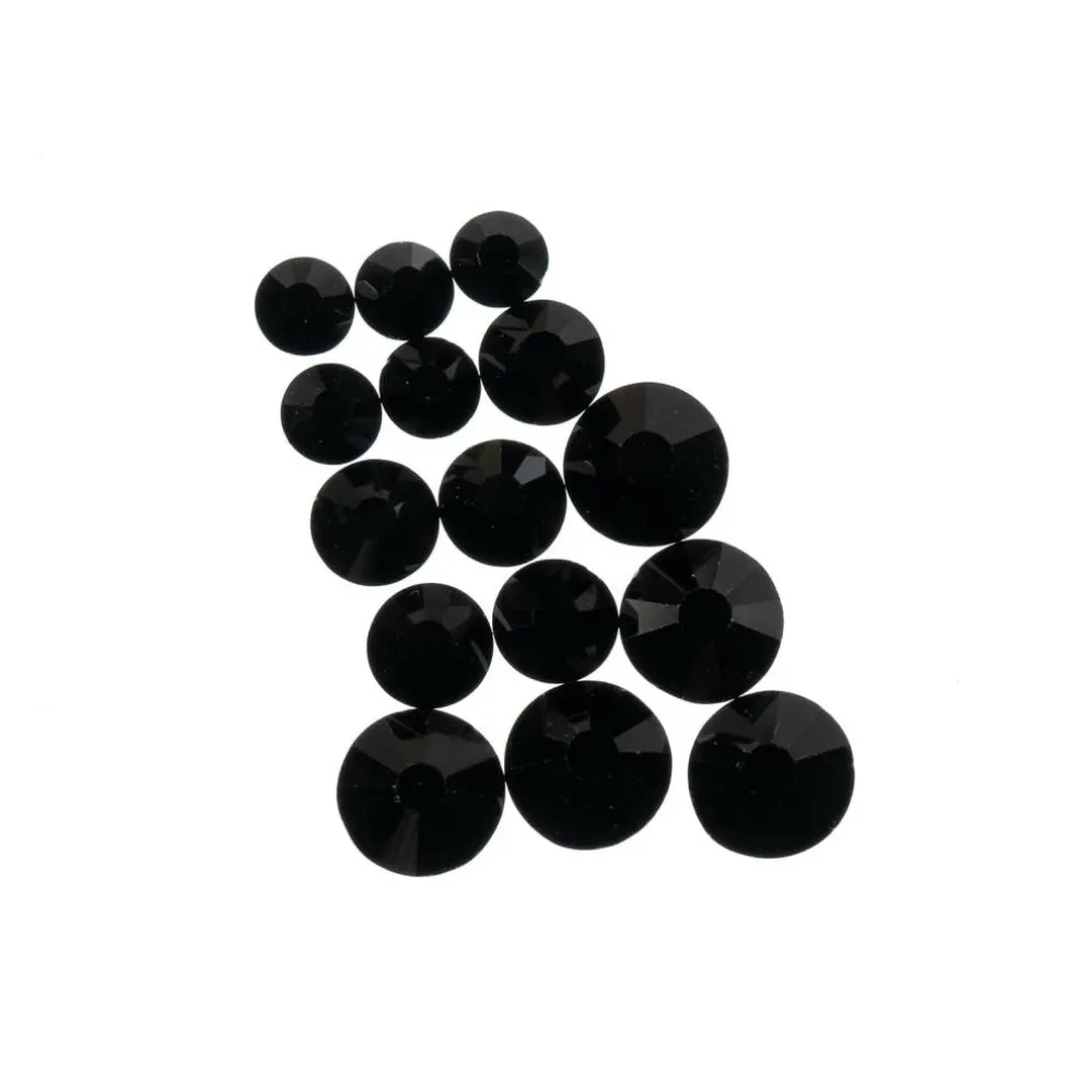 Crystal Lane DIY Assorted Round Glass Flatback Rhinestones Combo