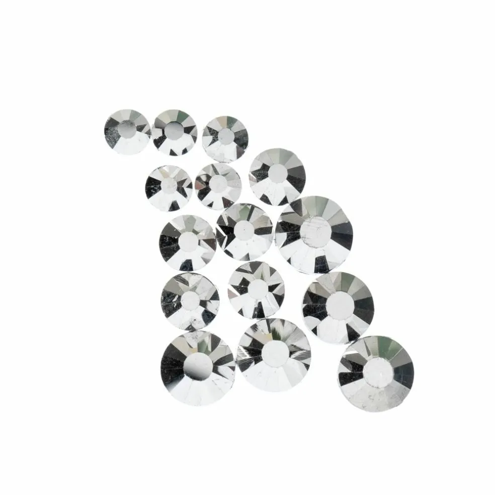 Crystal Lane DIY Assorted Round Glass Flatback Rhinestones Combo