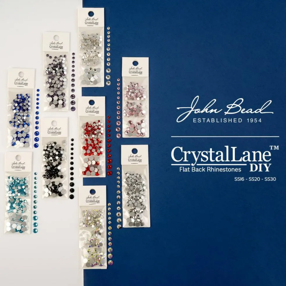 Crystal Lane DIY Assorted Round Glass Flatback Rhinestones Combo