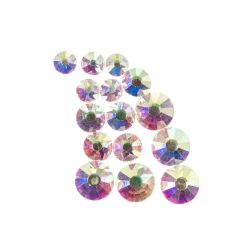 Crystal Lane DIY Assorted Round Glass Flatback Rhinestones Combo