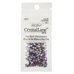 Crystal Lane DIY SS12 Glass Flatback Rhinestones, 432pcs