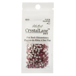Crystal Lane DIY SS12 Glass Flatback Rhinestones, 432pcs