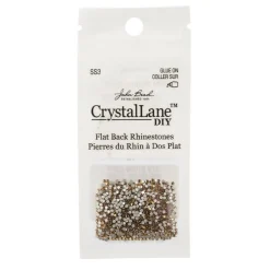 Crystal Lane DIY SS3 Glass Flatback Rhinestones, 1440pcs