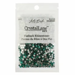 Crystal Lane DIY SS12 Glass Round Flatback Rhinestones, 2880ct.