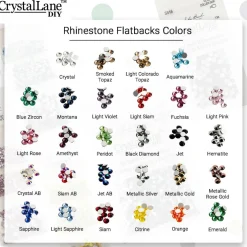Crystal Lane DIY SS12 Glass Round Flatback Rhinestones, 2880ct.