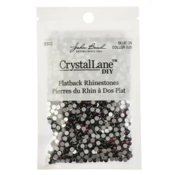 Crystal Lane DIY SS12 Glass Round Flatback Rhinestones, 2880ct.