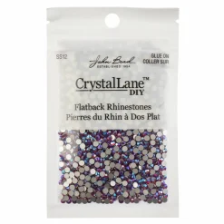 Crystal Lane DIY SS12 Glass Round Flatback Rhinestones, 2880ct.