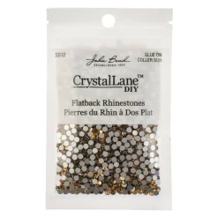 Crystal Lane DIY SS12 Glass Round Flatback Rhinestones, 2880ct.