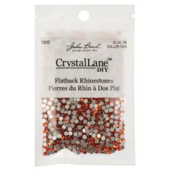 Crystal Lane DIY SS12 Glass Round Flatback Rhinestones, 2880ct.