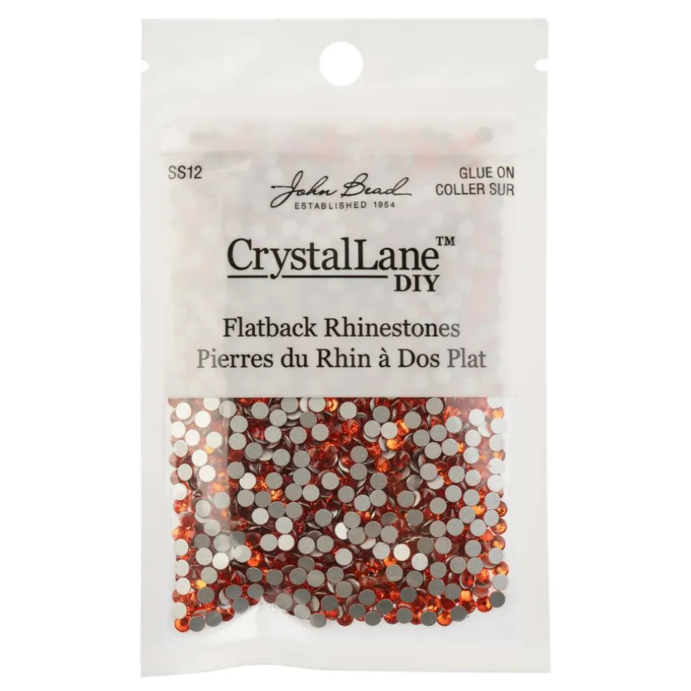 Crystal Lane DIY SS12 Glass Round Flatback Rhinestones, 2880ct.