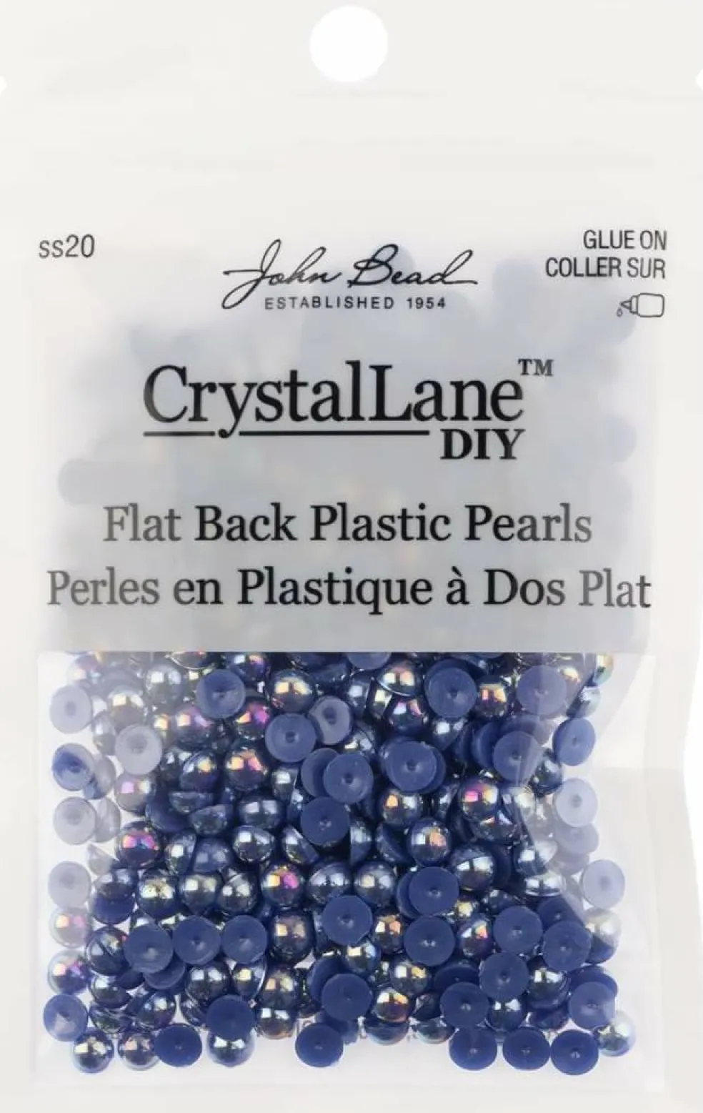 Crystal Lane DIY SS20(5mm) Plastic Pearl Flatback Rhinestones, 575pcs