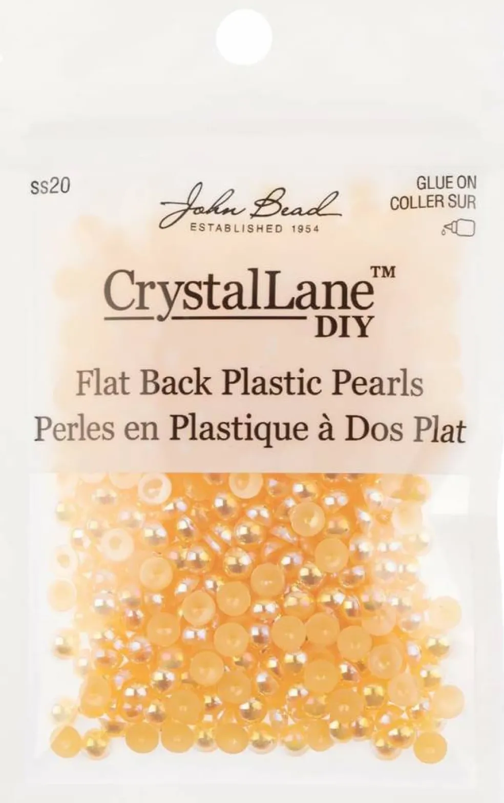 Crystal Lane DIY SS20(5mm) Plastic Pearl Flatback Rhinestones, 575pcs