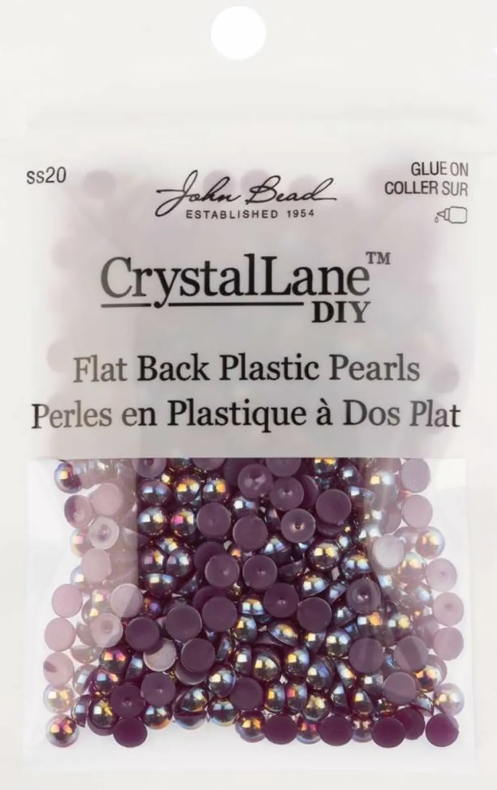 Crystal Lane DIY SS20(5mm) Plastic Pearl Flatback Rhinestones, 575pcs