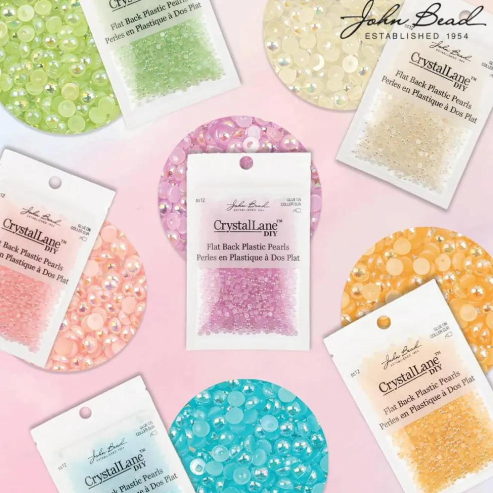 Crystal Lane DIY SS20(5mm) Plastic Pearl Flatback Rhinestones, 575pcs
