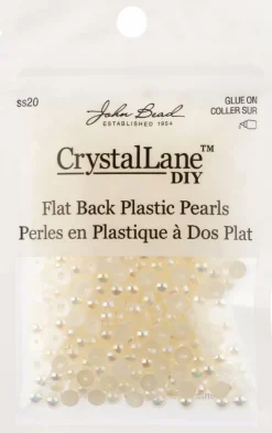 Crystal Lane DIY SS20(5mm) Plastic Pearl Flatback Rhinestones, 575pcs