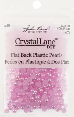 Crystal Lane DIY SS20(5mm) Plastic Pearl Flatback Rhinestones, 575pcs
