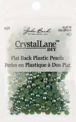 Crystal Lane DIY SS20(5mm) Plastic Pearl Flatback Rhinestones, 575pcs