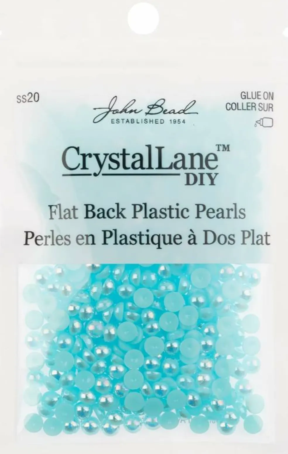 Crystal Lane DIY SS20(5mm) Plastic Pearl Flatback Rhinestones, 575pcs