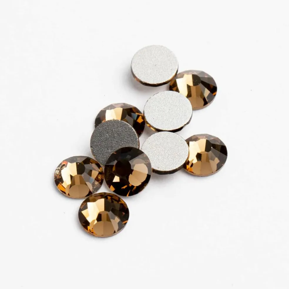 Crystal Lane DIY SS6 Round Glass Flatback Rhinestones, 1,440ct.