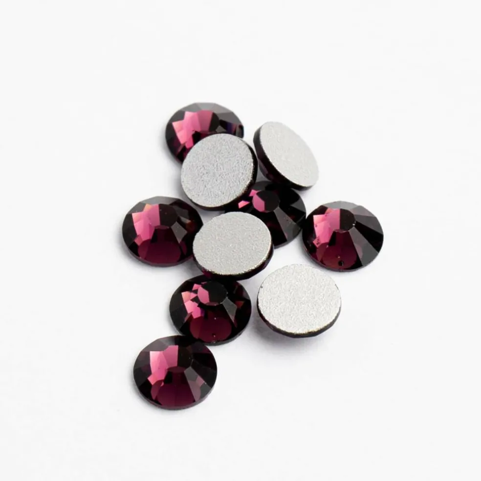 Crystal Lane DIY SS6 Round Glass Flatback Rhinestones, 1,440ct.