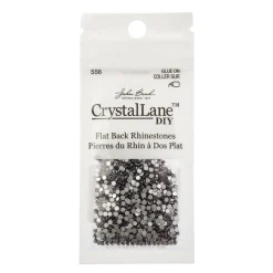 Crystal Lane DIY SS6 Round Glass Flatback Rhinestones, 1,440ct.