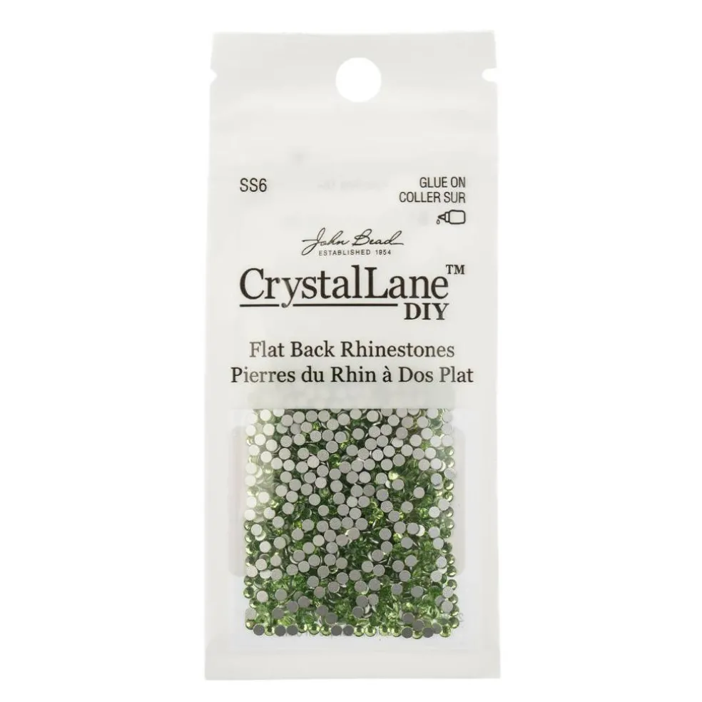 Crystal Lane DIY SS6 Round Glass Flatback Rhinestones, 1,440ct.