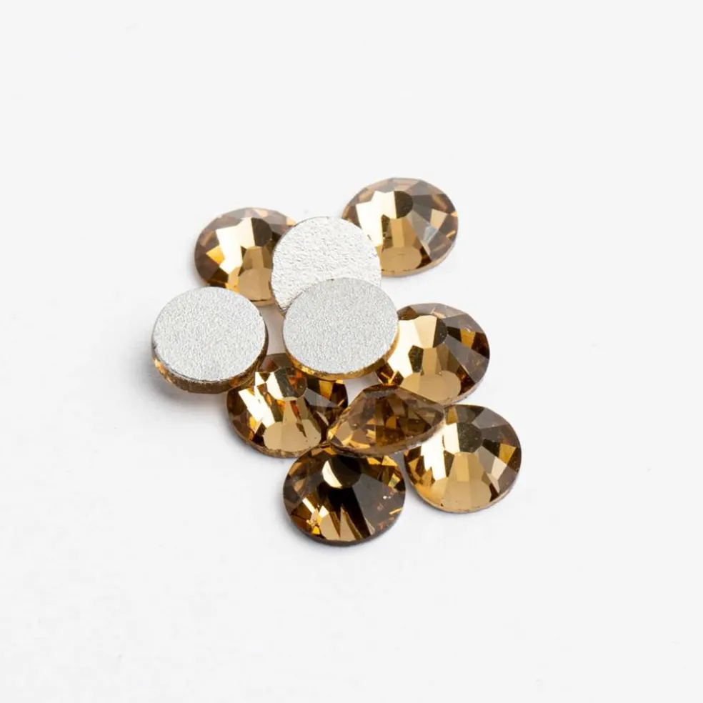 Crystal Lane DIY SS6 Round Glass Flatback Rhinestones, 1,440ct.