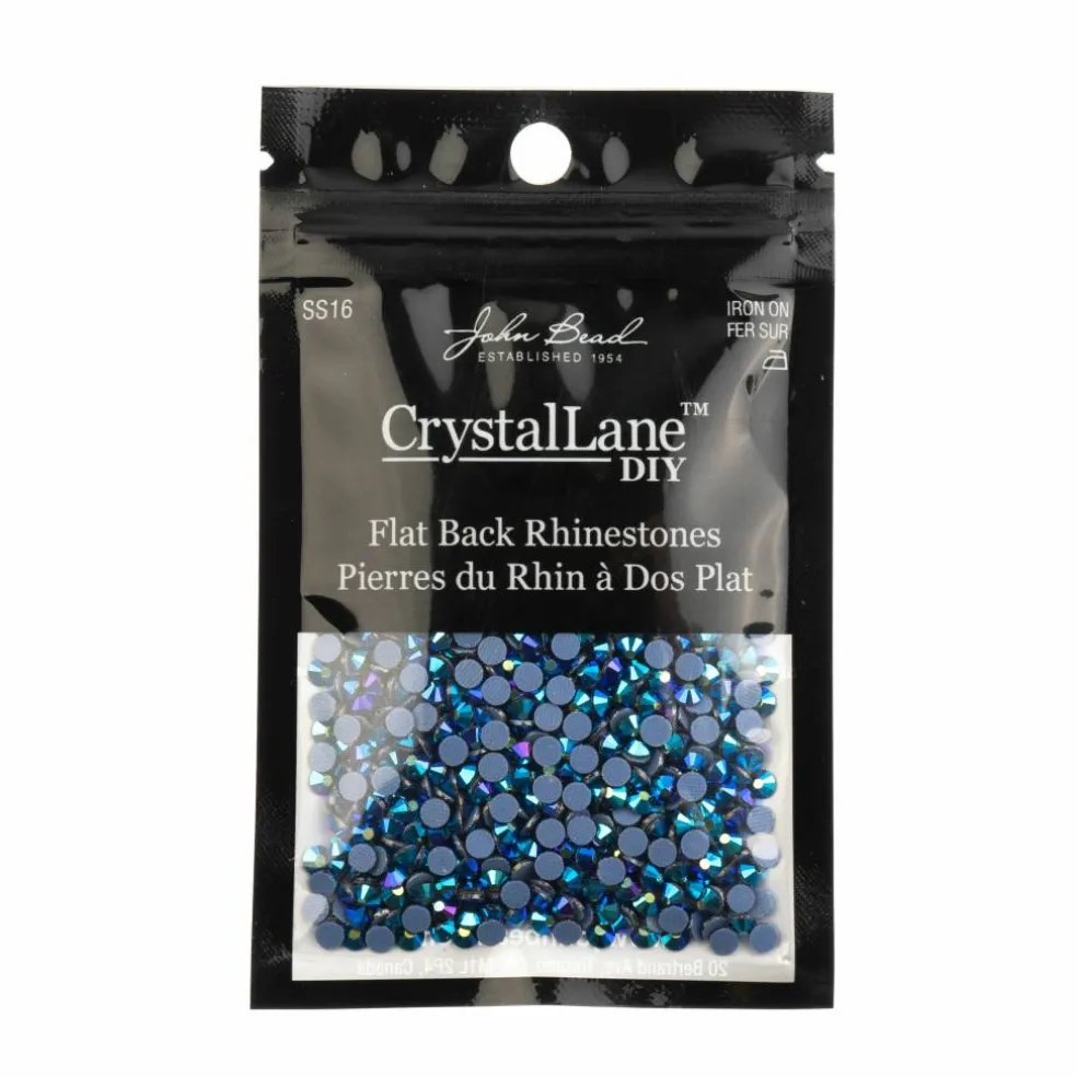 Crystal Lane DIY SS16 Round Glass Hotfix Flatback Rhinestones, 1,440ct.