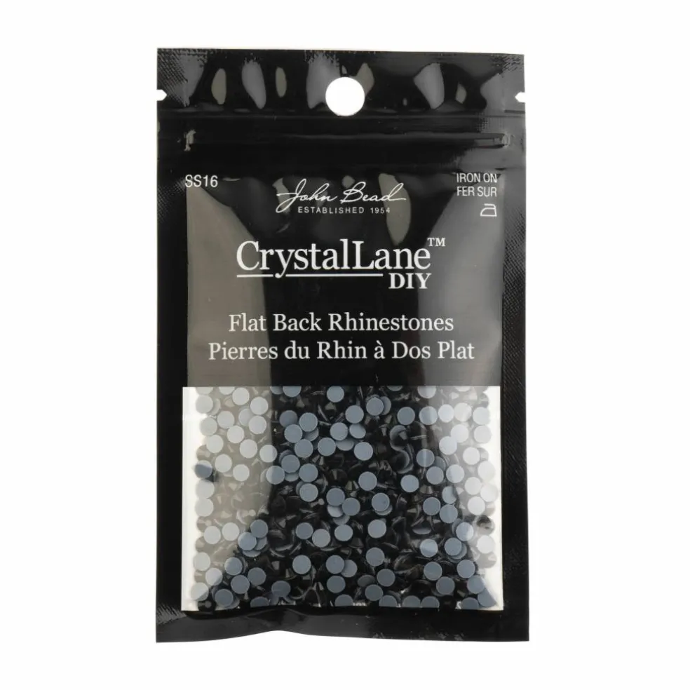 Crystal Lane DIY SS16 Round Glass Hotfix Flatback Rhinestones, 1,440ct.