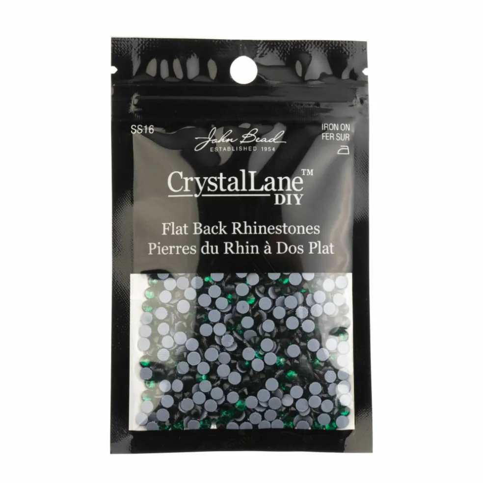 Crystal Lane DIY SS16 Round Glass Hotfix Flatback Rhinestones, 1,440ct.